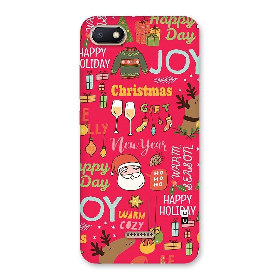 Christmas Joy Happy Day Back Case for Redmi 6A