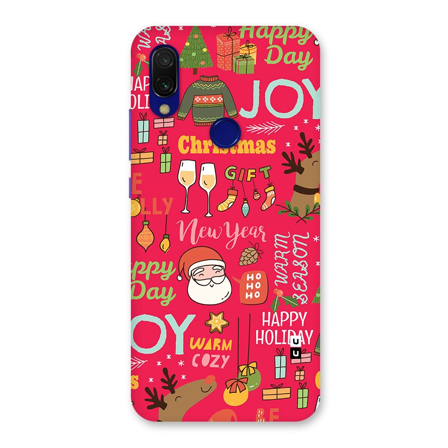 Christmas Joy Happy Day Back Case for Redmi 7