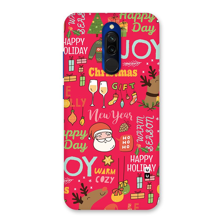 Christmas Joy Happy Day Back Case for Redmi 8