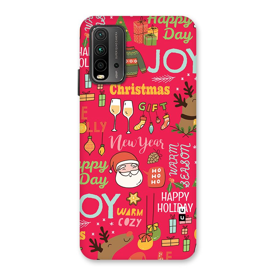 Christmas Joy Happy Day Back Case for Redmi 9 Power
