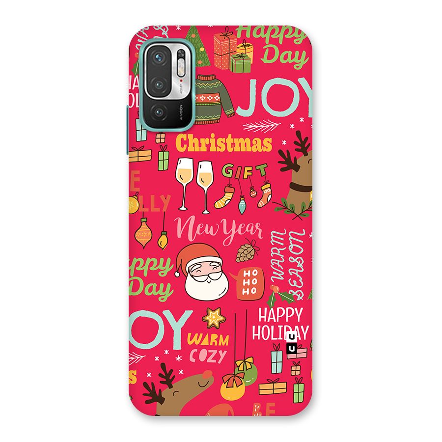 Christmas Joy Happy Day Back Case for Redmi Note 10T 5G