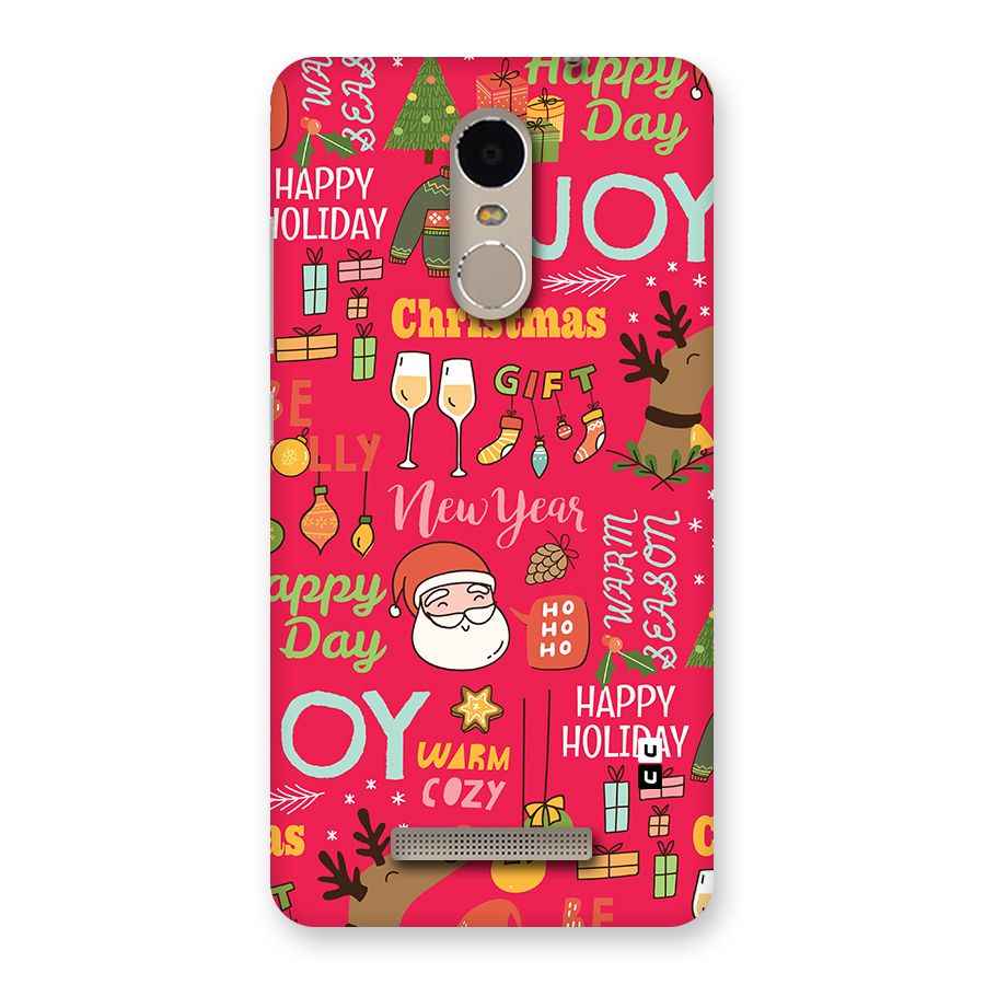 Christmas Joy Happy Day Back Case for Redmi Note 3
