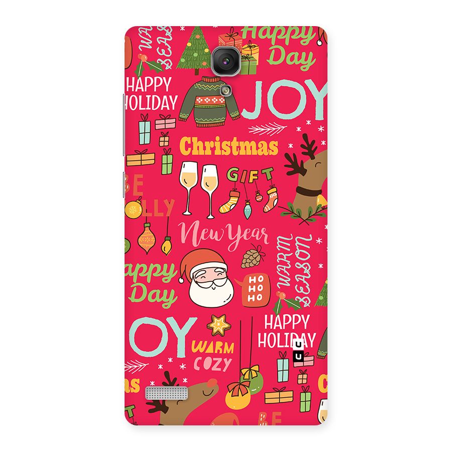 Christmas Joy Happy Day Back Case for Redmi Note Prime