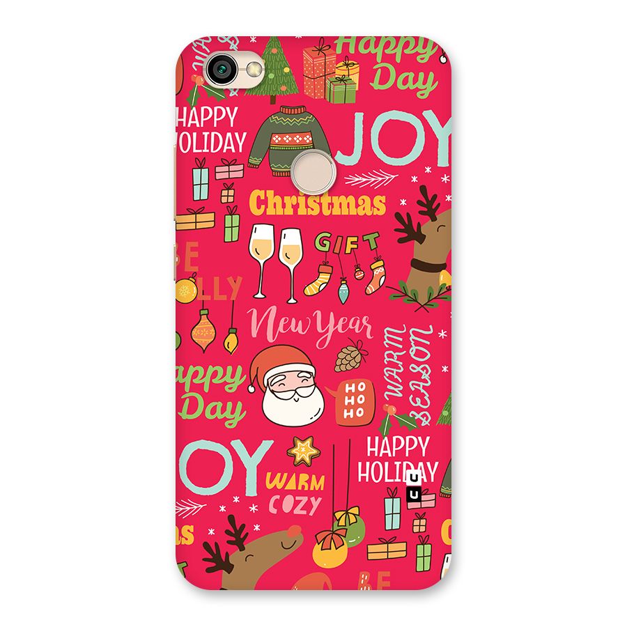 Christmas Joy Happy Day Back Case for Redmi Y1 2017