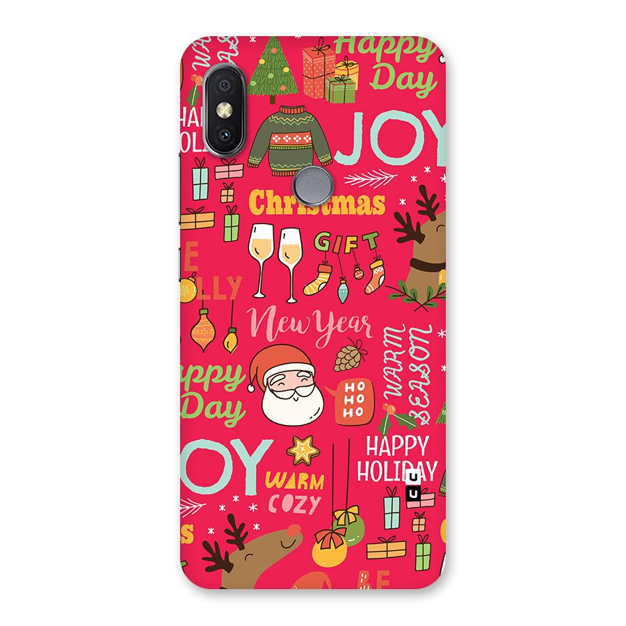 Christmas Joy Happy Day Back Case for Redmi Y2