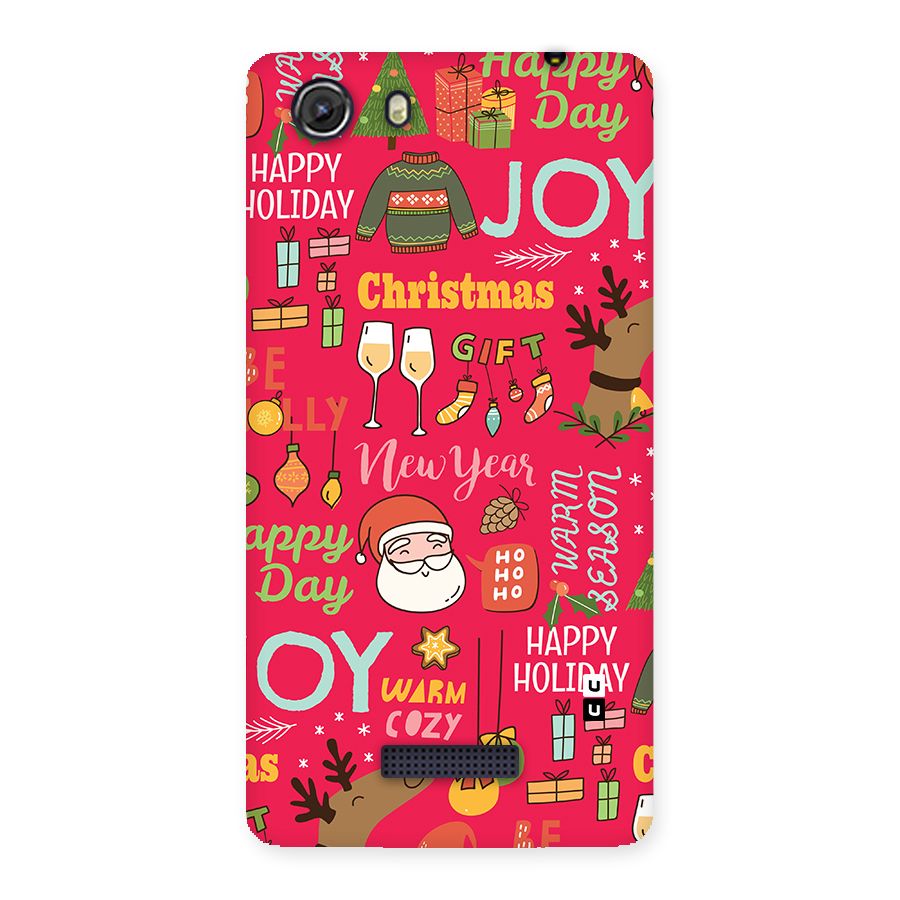Christmas Joy Happy Day Back Case for Unite 3