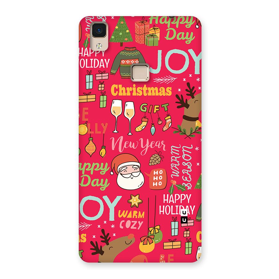 Christmas Joy Happy Day Back Case for V3 Max