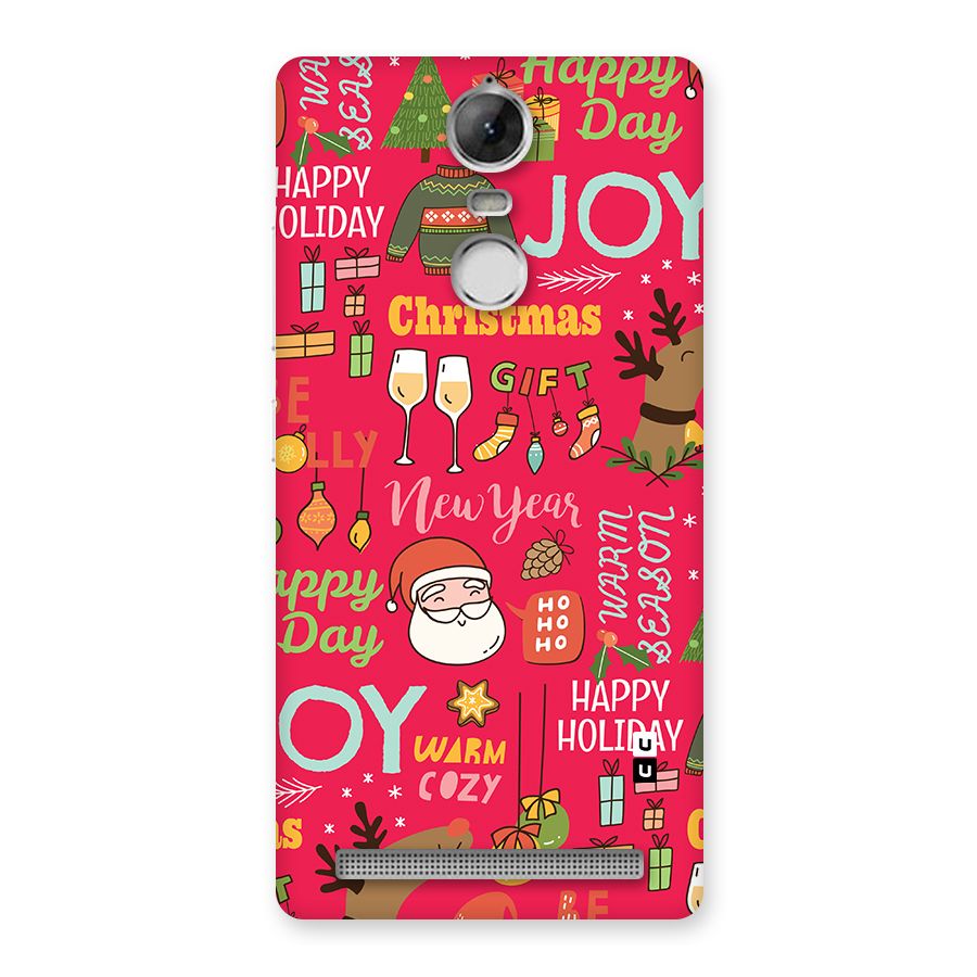 Christmas Joy Happy Day Back Case for Vibe K5 Note