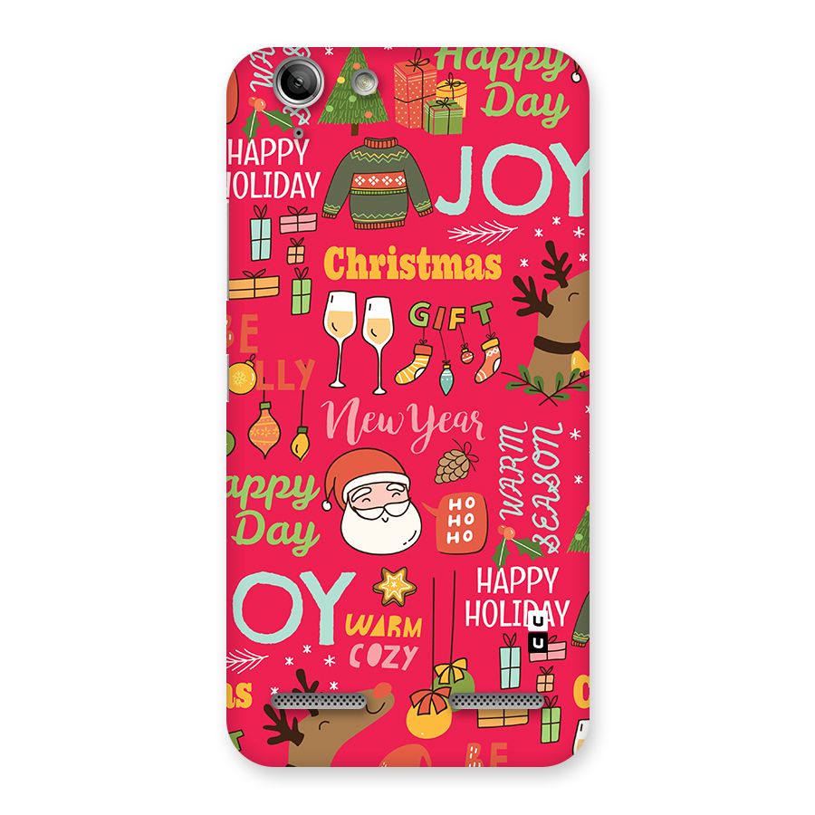 Christmas Joy Happy Day Back Case for Vibe K5 Plus