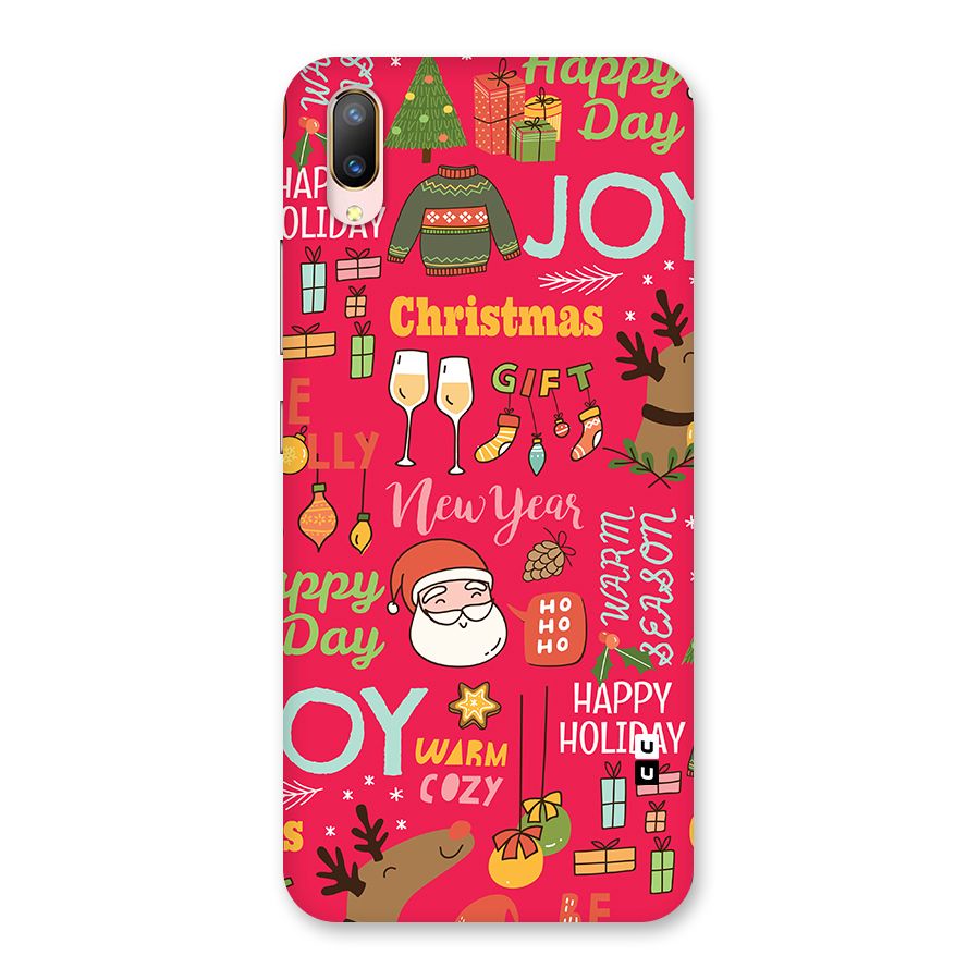 Christmas Joy Happy Day Back Case for Vivo V11 Pro