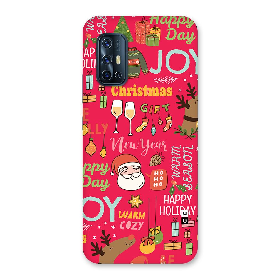 Christmas Joy Happy Day Back Case for Vivo V17
