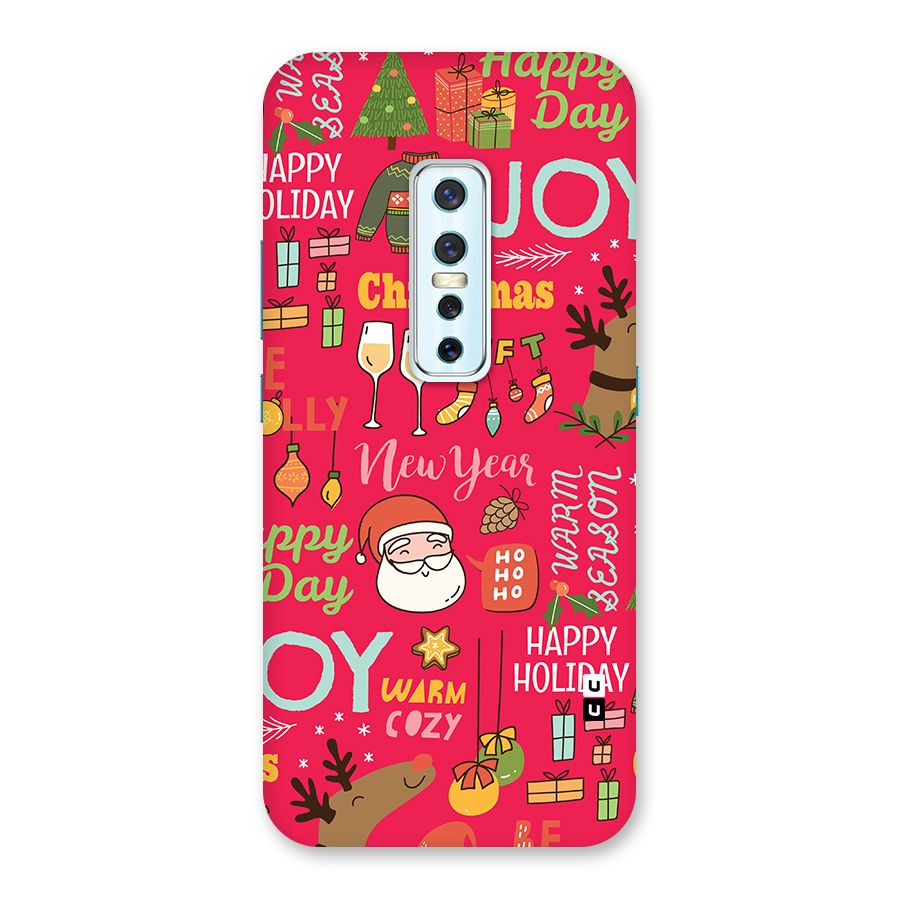 Christmas Joy Happy Day Back Case for Vivo V17 Pro