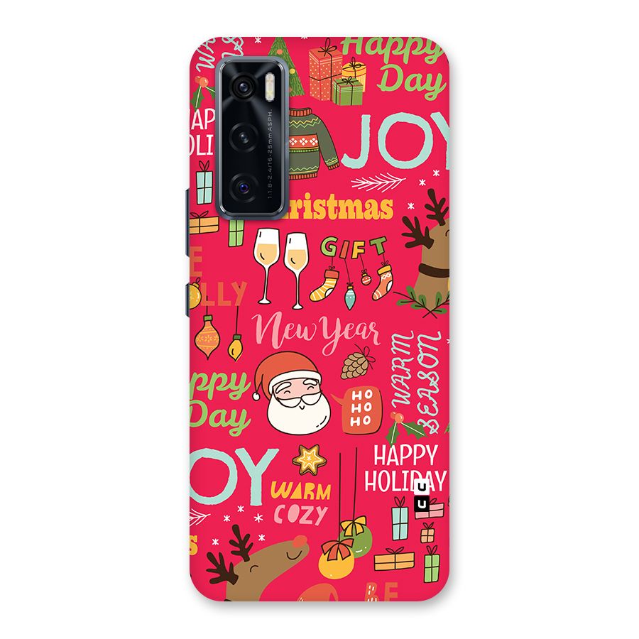 Christmas Joy Happy Day Back Case for Vivo V20 SE