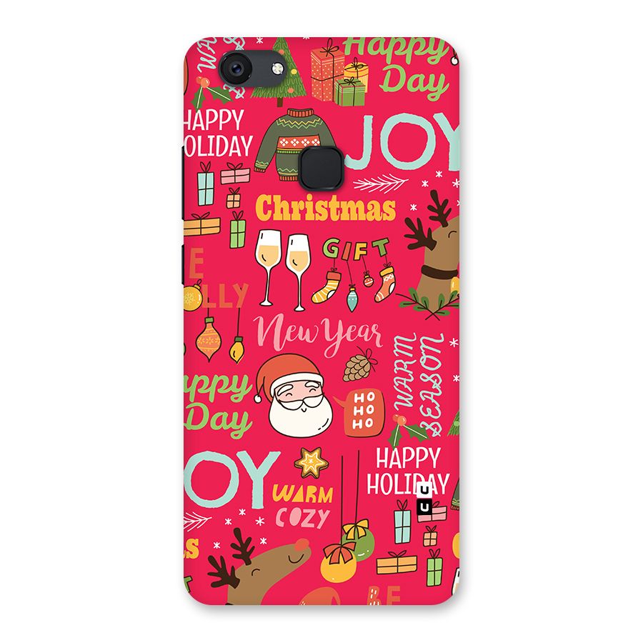 Christmas Joy Happy Day Back Case for Vivo V7 Plus