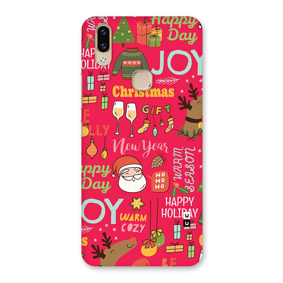 Christmas Joy Happy Day Back Case for Vivo V9 Youth