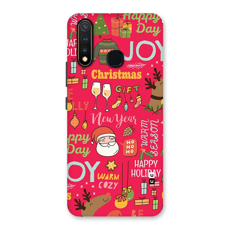 Christmas Joy Happy Day Back Case for Vivo Y19