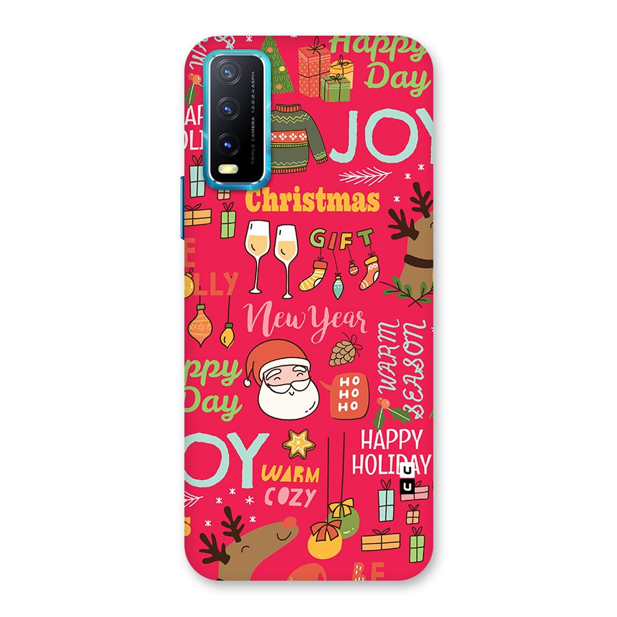 Christmas Joy Happy Day Back Case for Vivo Y20A