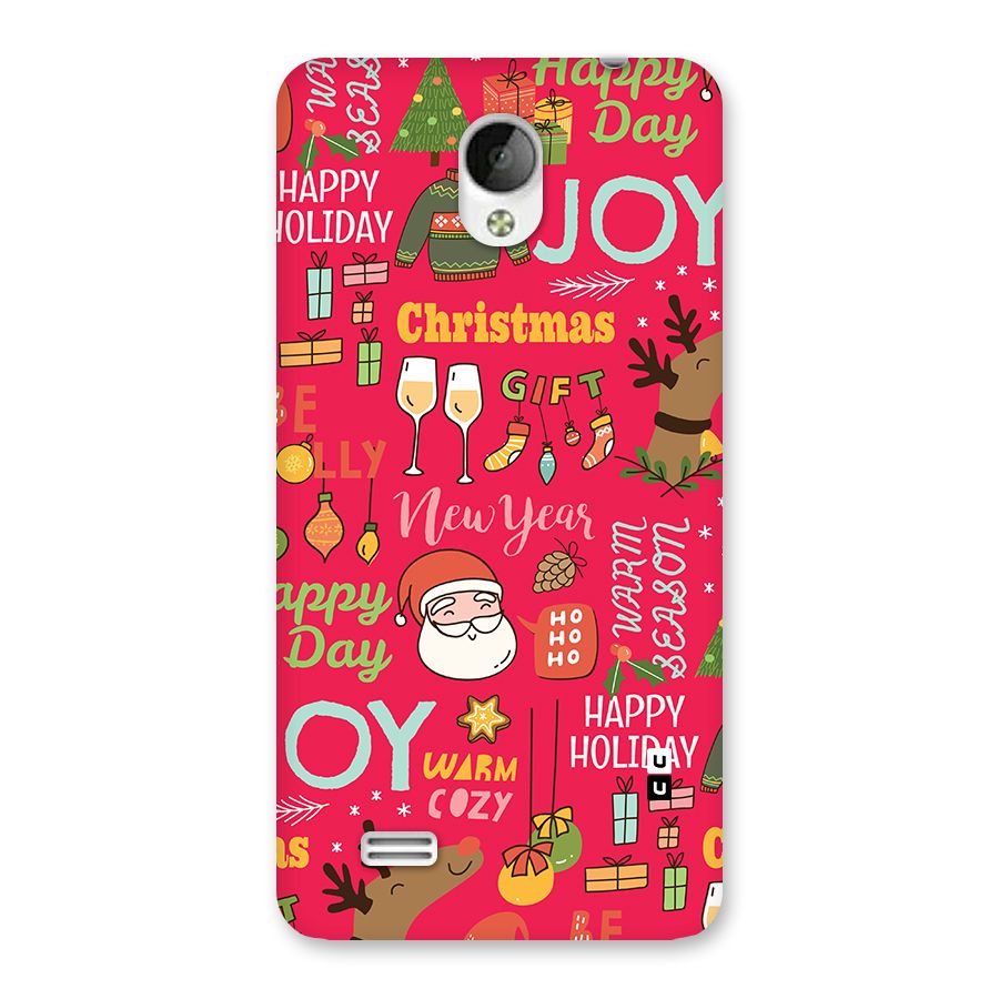 Christmas Joy Happy Day Back Case for Vivo Y21