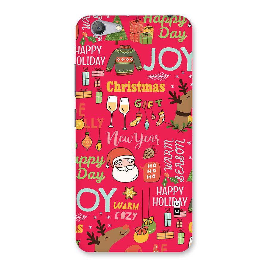 Christmas Joy Happy Day Back Case for Vivo Y53