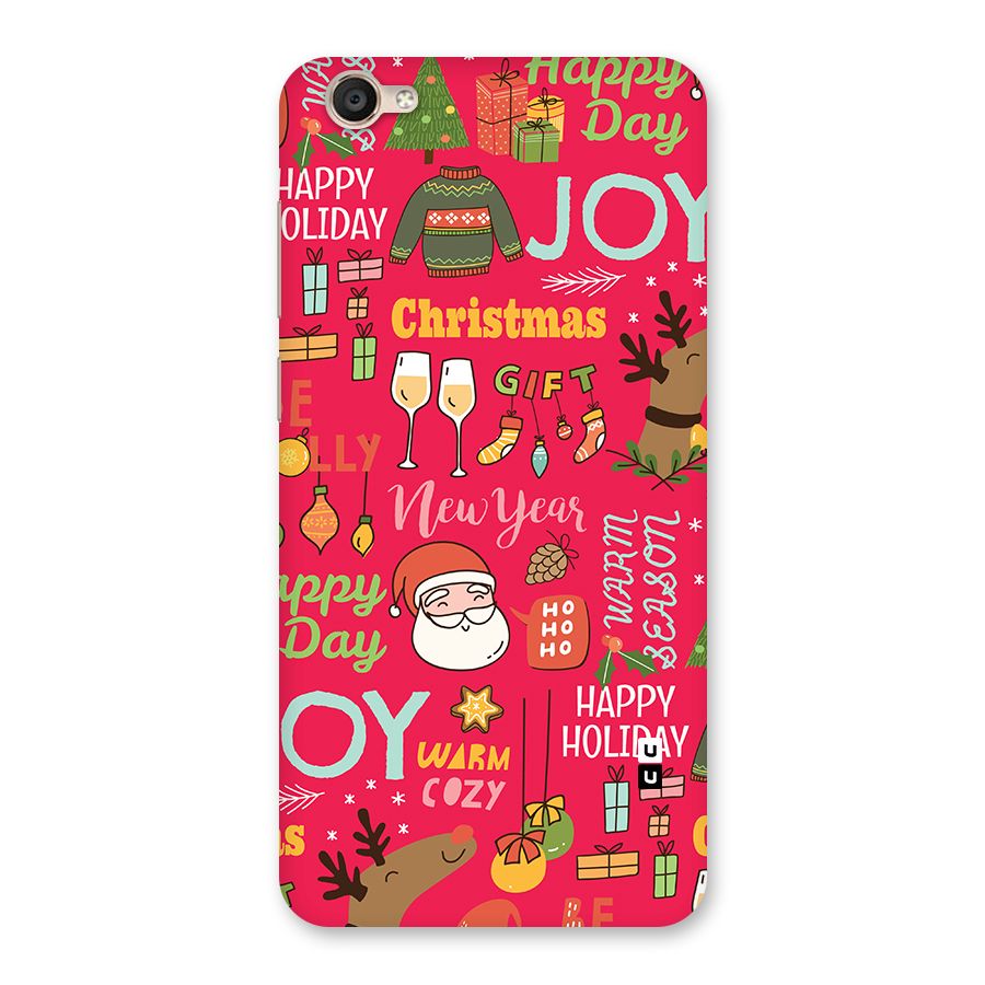 Christmas Joy Happy Day Back Case for Vivo Y55s
