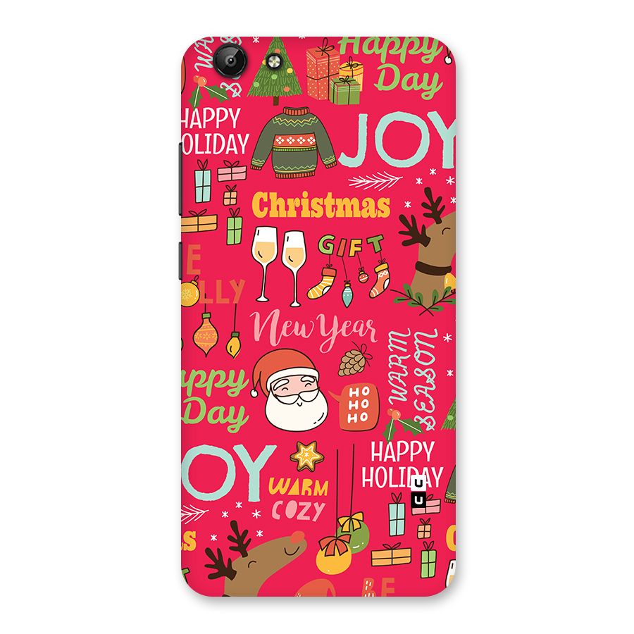 Christmas Joy Happy Day Back Case for Vivo Y69