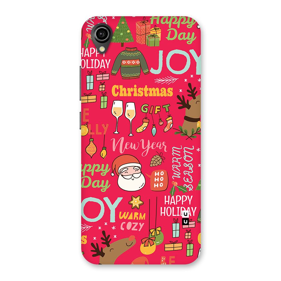 Christmas Joy Happy Day Back Case for Vivo Y90