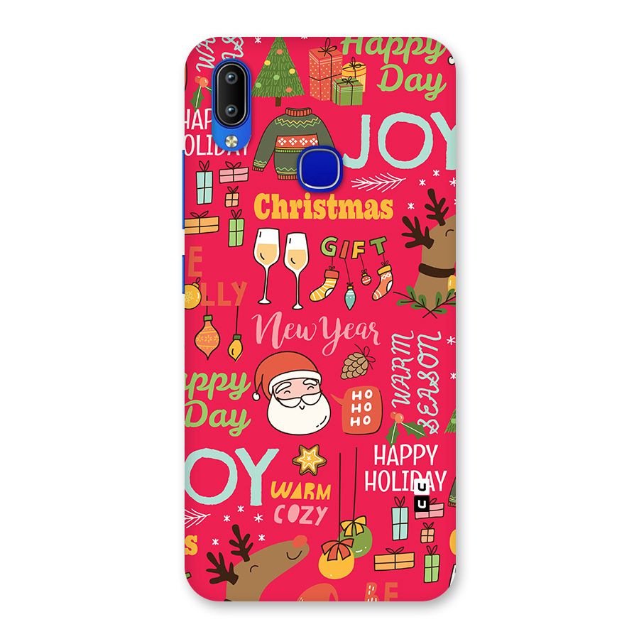 Christmas Joy Happy Day Back Case for Vivo Y91