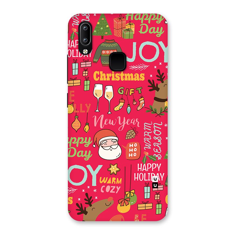 Christmas Joy Happy Day Back Case for Vivo Y93