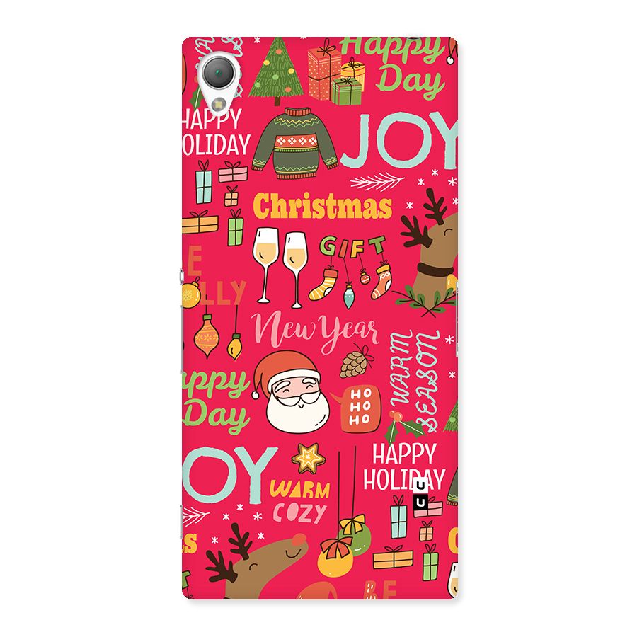 Christmas Joy Happy Day Back Case for Xperia Z3