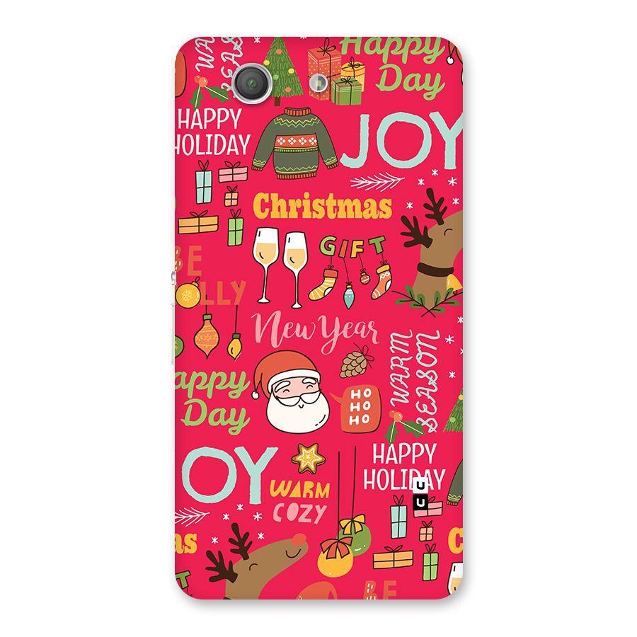 Christmas Joy Happy Day Back Case for Xperia Z3 Compact