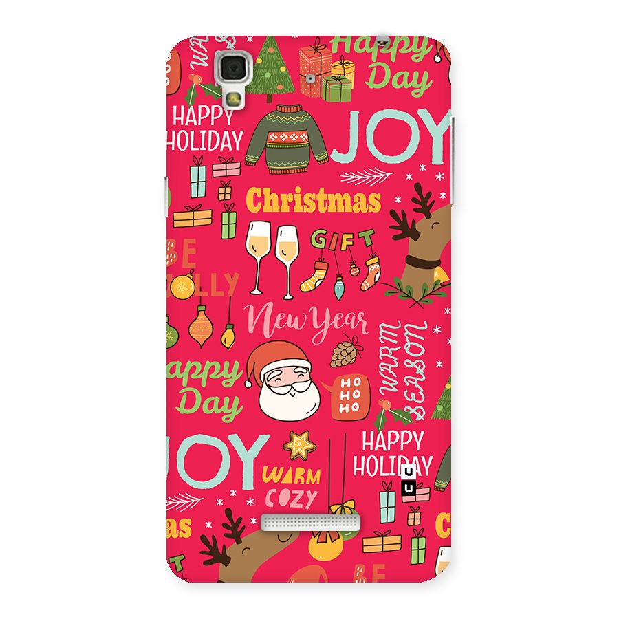 Christmas Joy Happy Day Back Case for Yureka