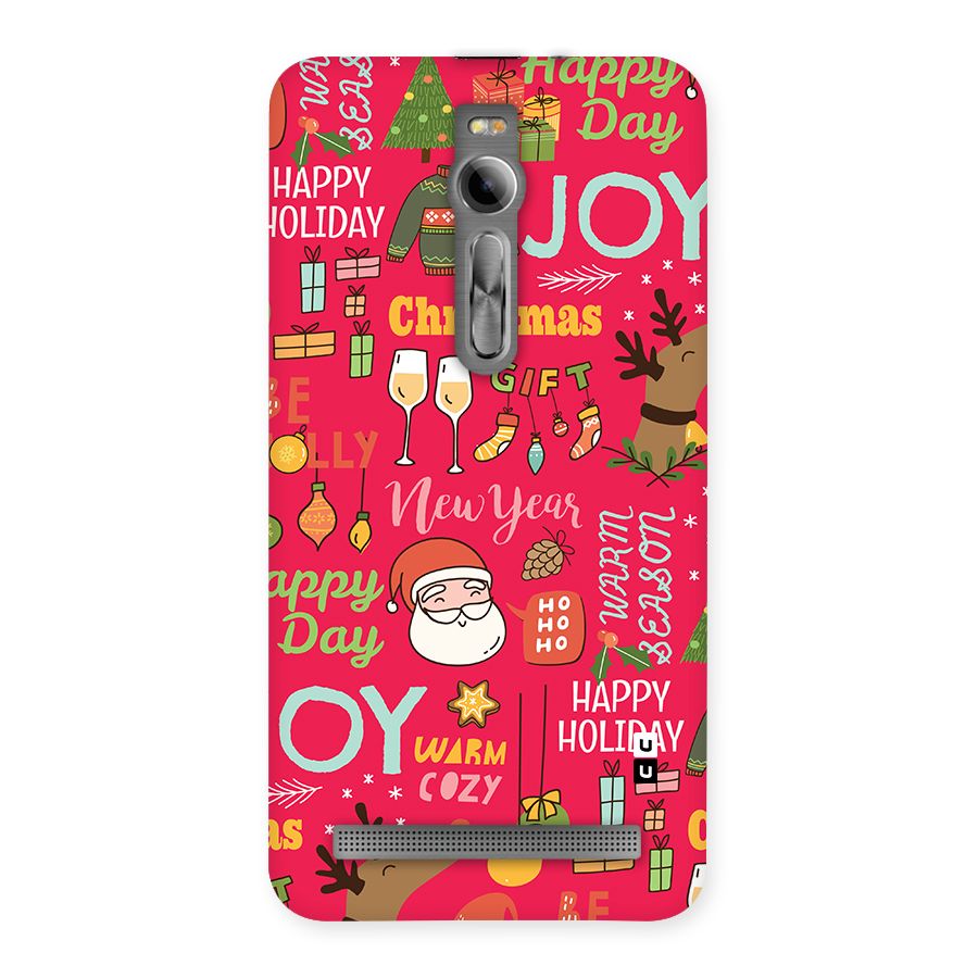 Christmas Joy Happy Day Back Case for Zenfone 2