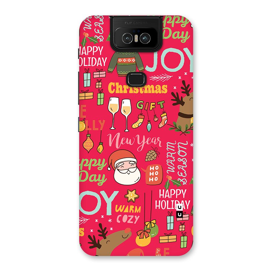 Christmas Joy Happy Day Back Case for Zenfone 6z