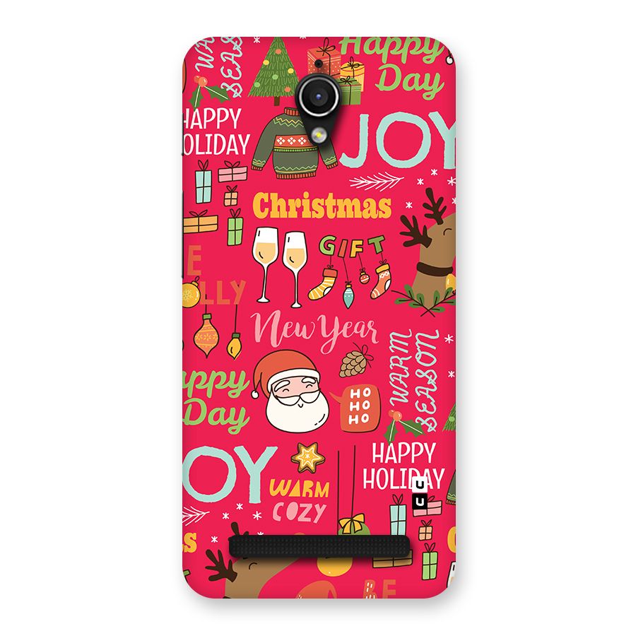 Christmas Joy Happy Day Back Case for Zenfone Go