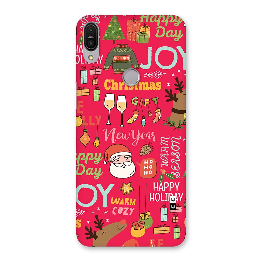 Christmas Joy Happy Day Back Case for Zenfone Max Pro M1