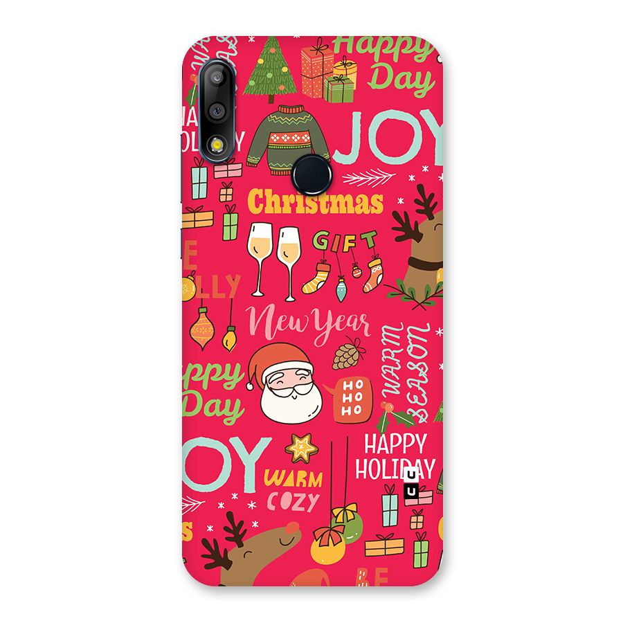 Christmas Joy Happy Day Back Case for Zenfone Max Pro M2