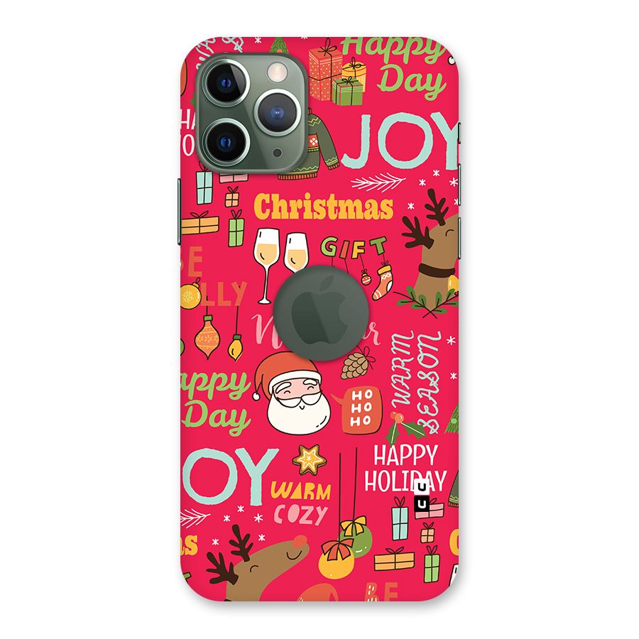 Christmas Joy Happy Day Back Case for iPhone 11 Pro Logo  Cut