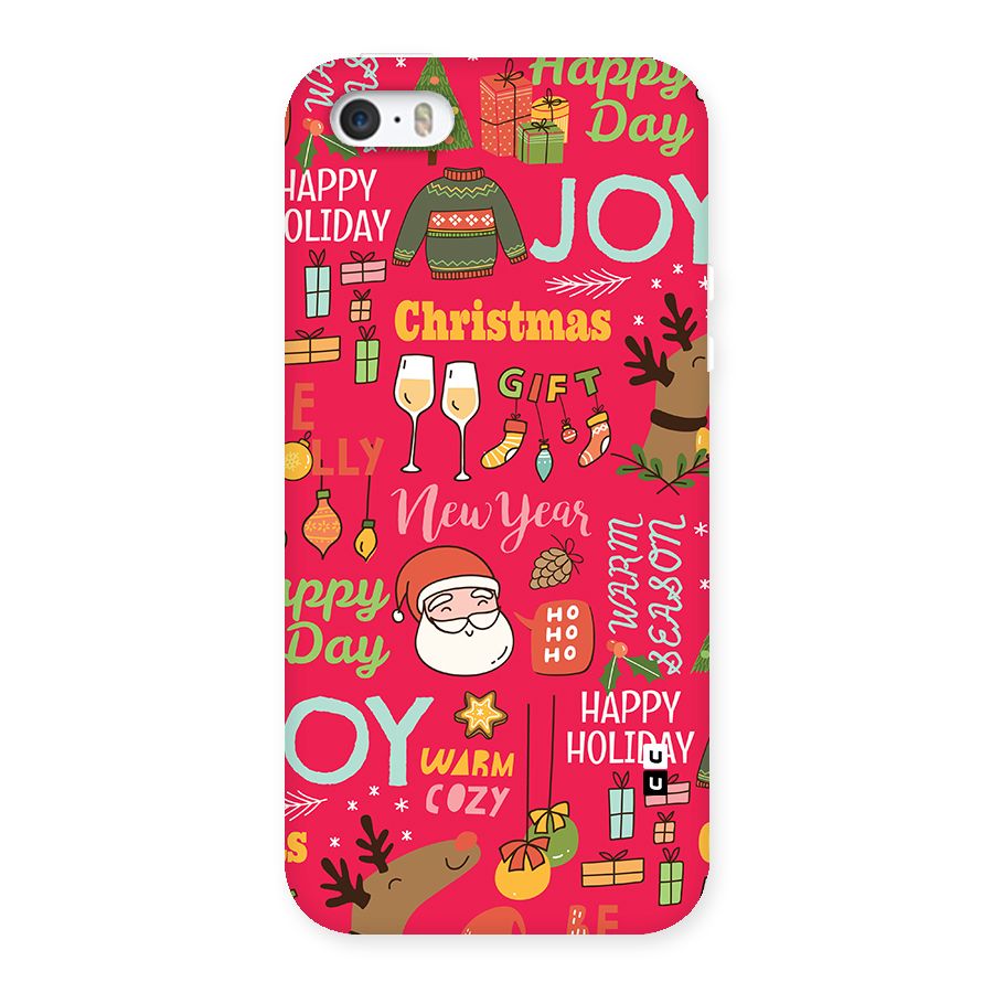 Christmas Joy Happy Day Back Case for iPhone 5 5s