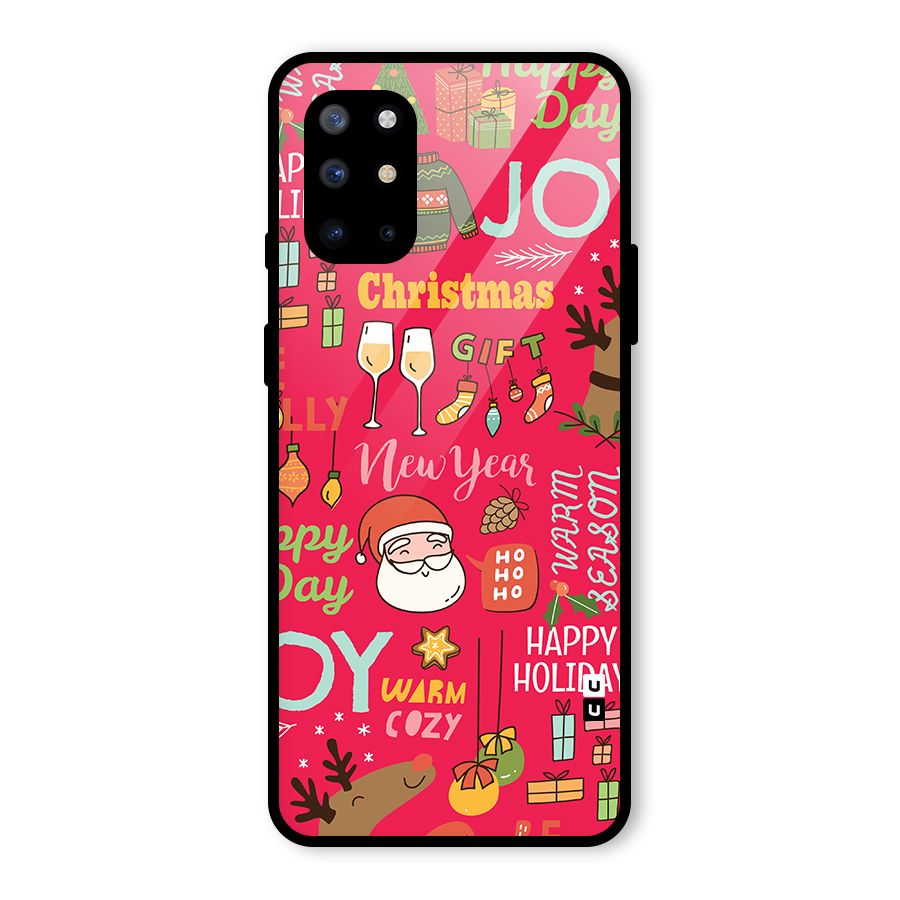 Christmas Joy Happy Day Glass Back Case for OnePlus 8T
