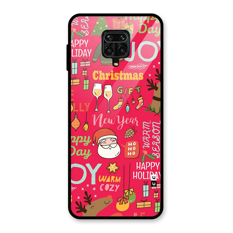 Christmas Joy Happy Day Glass Back Case for Poco M2 Pro