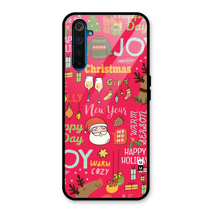 Christmas Joy Happy Day Glass Back Case for Realme 6 Pro