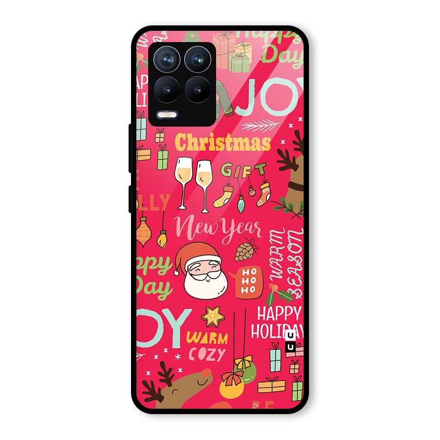 Christmas Joy Happy Day Glass Back Case for Realme 8 Pro