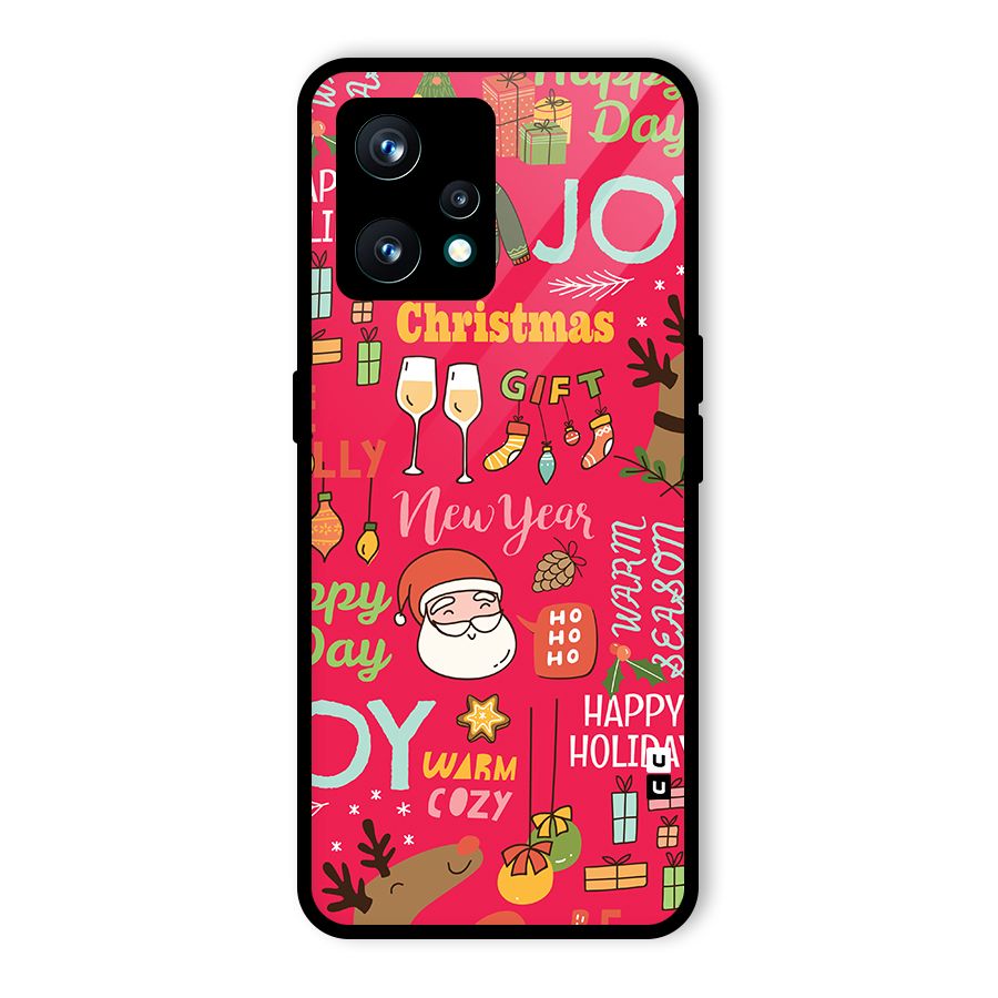 Christmas Joy Happy Day Glass Back Case for Realme 9 Pro Plus 5G