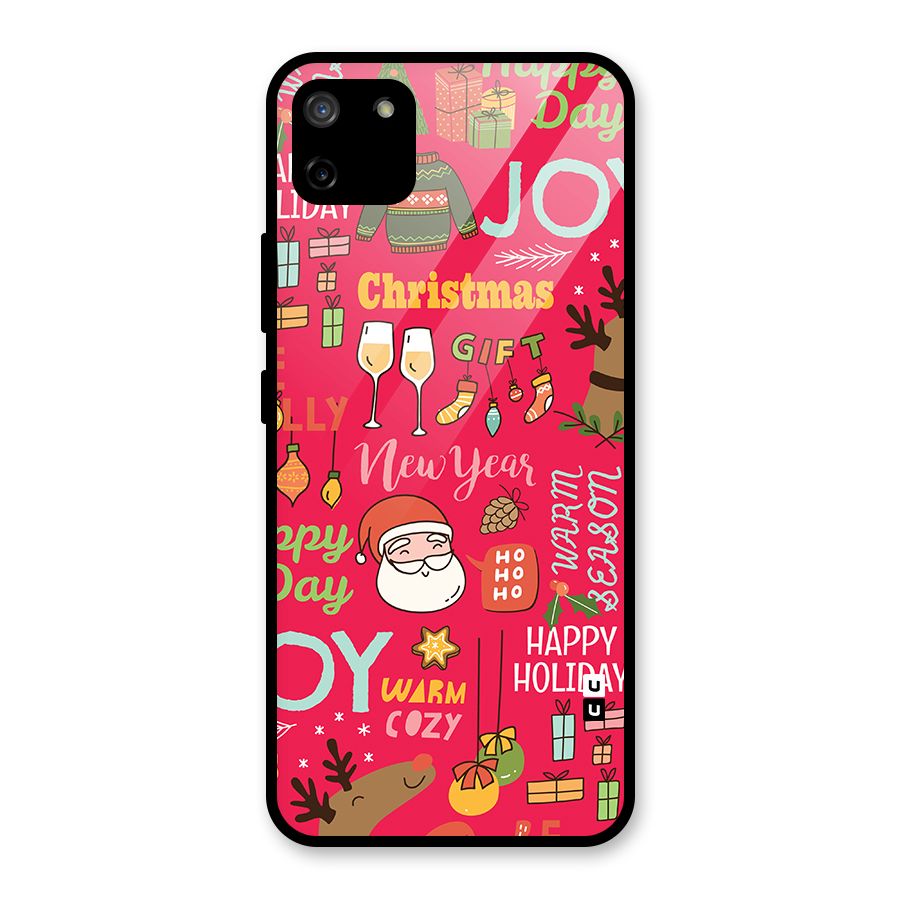 Christmas Joy Happy Day Glass Back Case for Realme C11