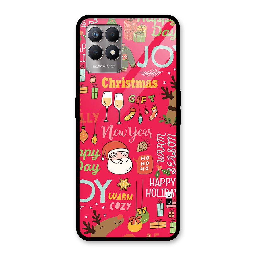 Christmas Joy Happy Day Glass Back Case for Realme Narzo 50