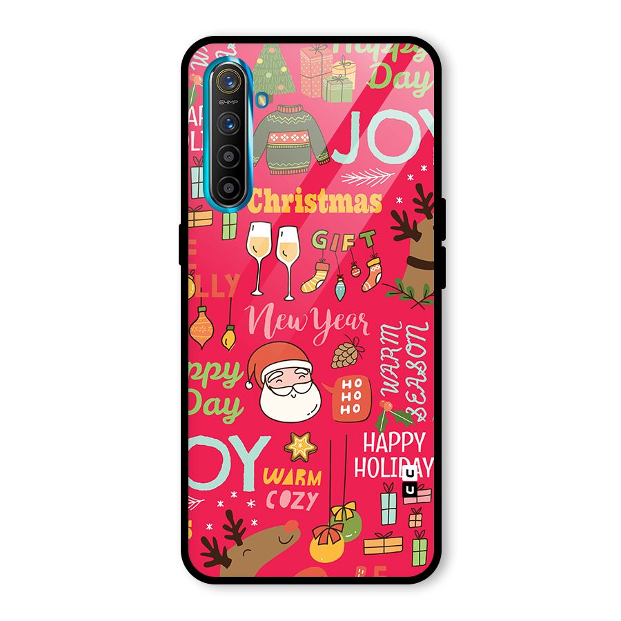 Christmas Joy Happy Day Glass Back Case for Realme X2