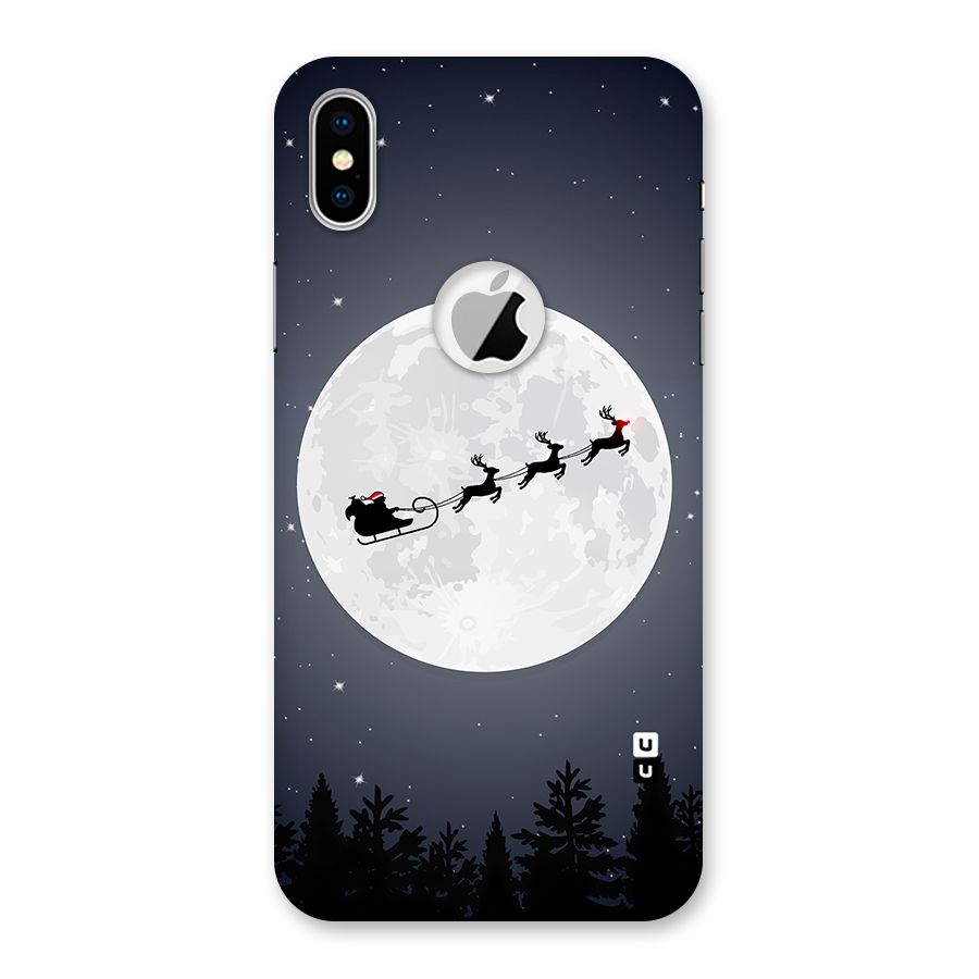 Christmas Nightsky Back Case for iPhone X Logo Cut