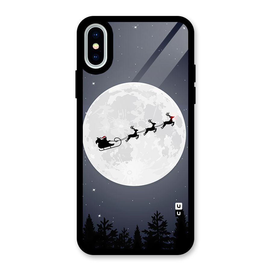Christmas Nightsky Glass Back Case for iPhone X