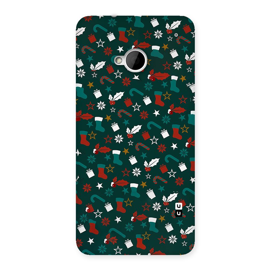 Christmas Pattern Design Back Case for HTC One M7