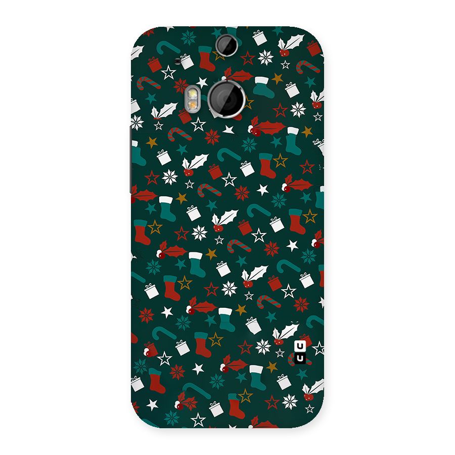 Christmas Pattern Design Back Case for HTC One M8